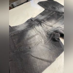Grey washed denim jeans